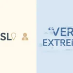 Split minimalist graphic showing “ASL” with calendar, location pin, and profile icons on the left, and the words “Very” and “Extremely” on the right, representing the dual slang meanings of ASL.