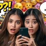 Two surprised women looking at a smartphone with meme-style speech bubbles saying “OPP?!” and “That guy is an OPP!” on a colorful emoji background, illustrating the slang meaning of “opp” as an enemy or rival in texting and social media.