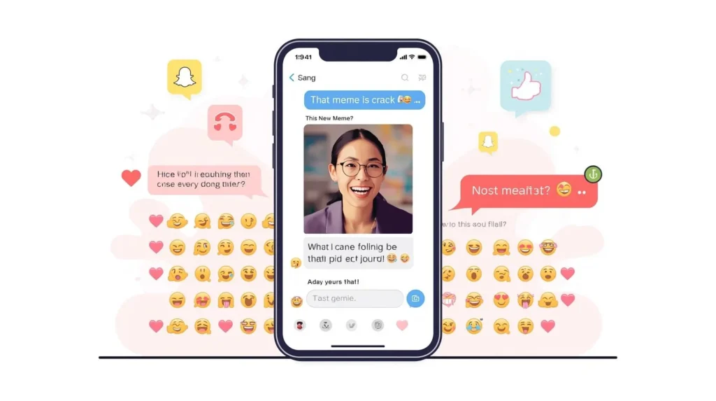 Illustration of a smartphone showing a chat message saying “That meme is crack 😂” with laughing emojis and social media icons around it, representing the slang meaning of “crack” as something very funny in online conversations.