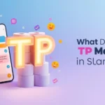 3D illustration of glowing “TP” letters made from stacked toilet paper rolls beside a smartphone showing a text conversation, with the headline “What Does TP Mean in Slang?” representing the texting slang meaning of TP.
