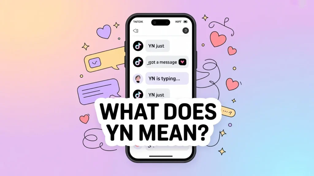 Person using a smartphone with a blurred purple aesthetic overlay, representing texting or social media interaction, with a partially visible phone screen and soft gradient background.