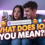 Two young adults reacting to a smartphone showing a chat message “ion know what you mean,” with bold text asking what ION means, highlighting confusion about texting slang.