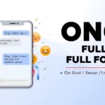 ONG full form meaning illustration showing a smartphone chat with the phrase “ONG I didn’t do it!” and text explaining “ONG = On God (I swear / I’m serious)” in a clean modern design.
