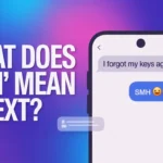 Smartphone chat showing “SMH” with a facepalm emoji as a reaction, illustrating its meaning in texting and online conversations.