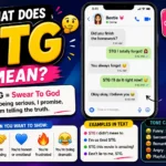 Clean featured image for a blog post about “STG meaning” in slang, showing a modern smartphone chat screen with the acronym STG highlighted and simple visual elements representing texting, social media, and online conversations in a tidy blue-and-purple design.
