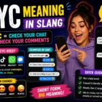 “Featured image for ‘CYC Meaning in Slang’ showing bold CYC text with colorful chat-style graphics, social media icons, emojis, and expressive characters representing texting slang and online conversation culture.”
