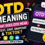 PTL Meaning infographic featuring a smiling young woman holding a smartphone, colorful social media icons, chat message examples, and bold text explaining that PTL stands for “Praise The Lord,” commonly used in texting, Snapchat, Instagram, TikTok, and WhatsApp to express gratitude, relief, happiness, and thankfulness.