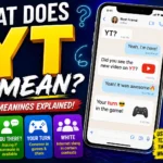 "Illustration explaining what YT means in text, featuring YouTube, You There?, Your Turn, and other common YT meanings used on Snapchat, TikTok, Instagram, WhatsApp, and online chats."